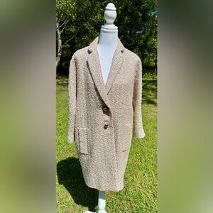 Kate Spade New York Renata Metallic Tweed Coat Blush Pink M $698